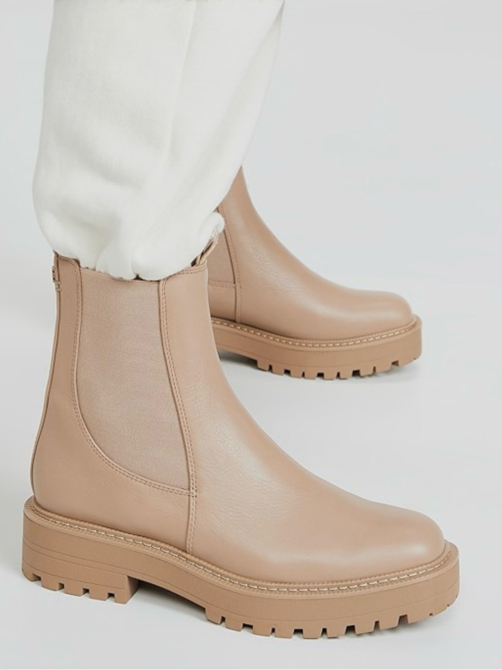 Sam Edelman Laguna Boots  Tan Platform Chelsea Booties
